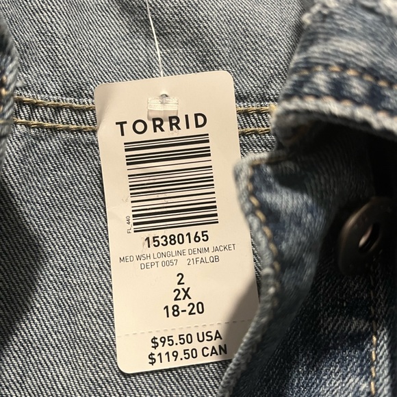NWT Torrid Jean Jacket - Picture 2 of 3